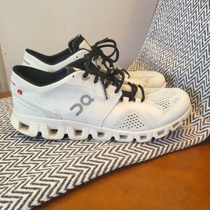 On Women's Cloud X sneakers, size 9, white with black